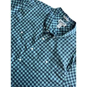Duluth Trading Co Mens 3XL Standard Fit Plaid Short Sleeve Button Up Shirt